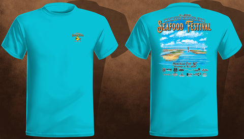 2024 NC Seafood Festival Youth T-Shirt - Tropical Blue