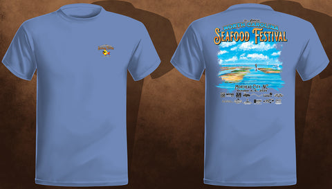 2024 NC Seafood Festival T-Shirt - Flo Blue