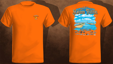 2024 NC Seafood Festival Youth T-Shirt - Safety Orange